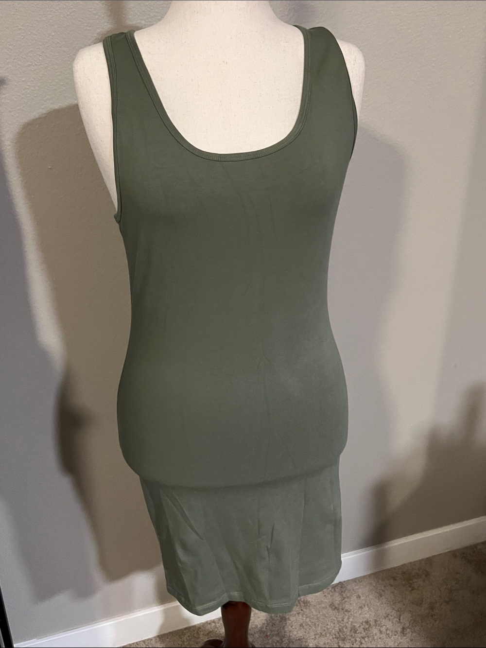 Zenana Premium Sage Green racer back dress